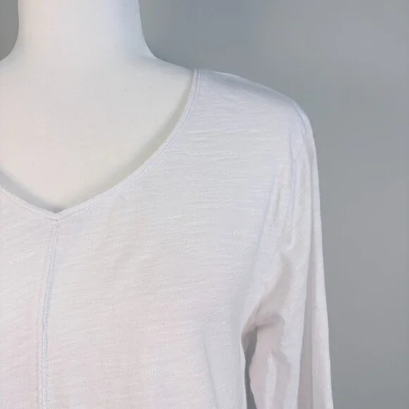 Habitat Long Sleeve Top Tunic Lagenlook Boho Coastal Casual White Size Medium - Picture 12 of 13